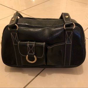 Lancel black leather purse